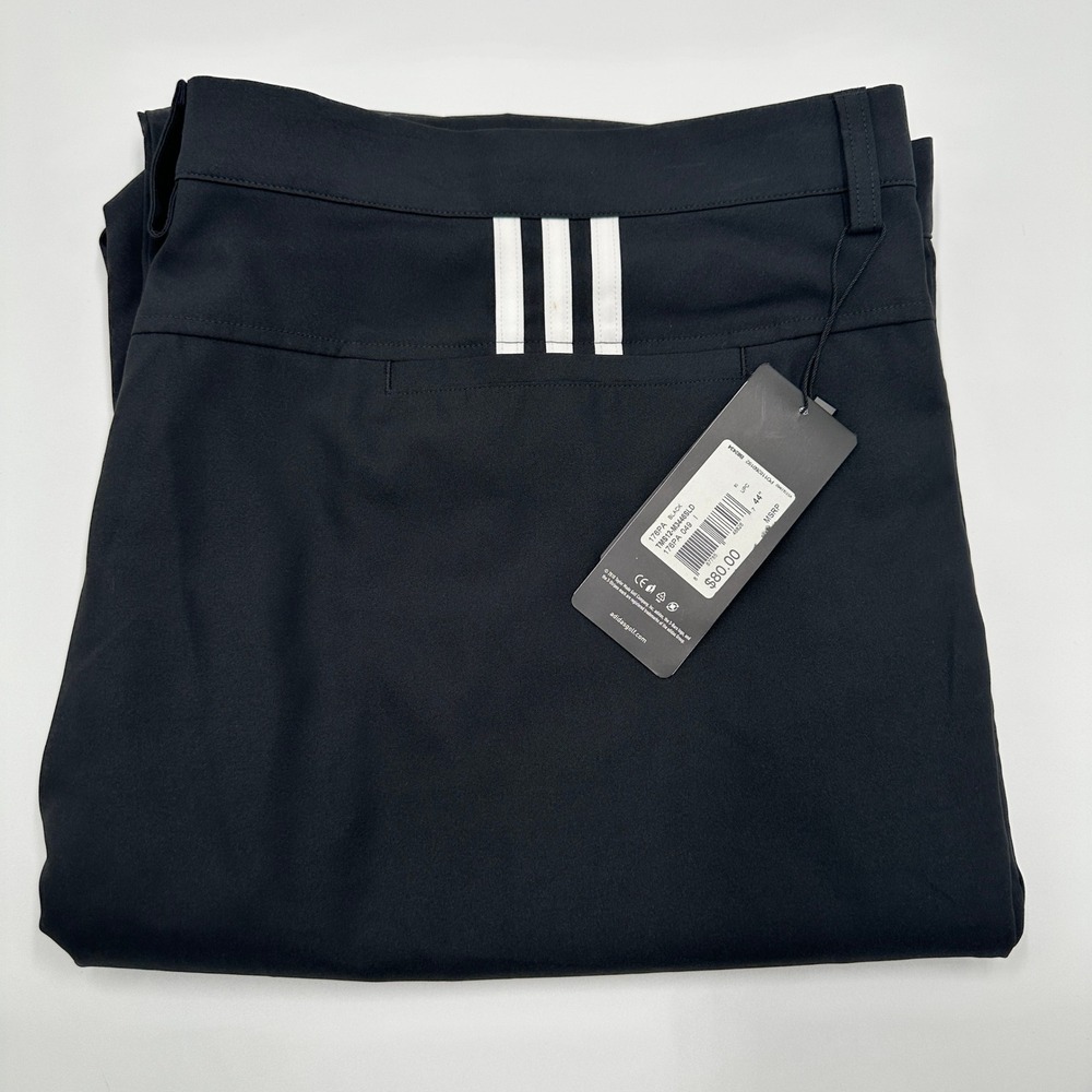 Adidas Golf Pants Mens 44 Black NWT Climalite Flat Front Performance Trousers